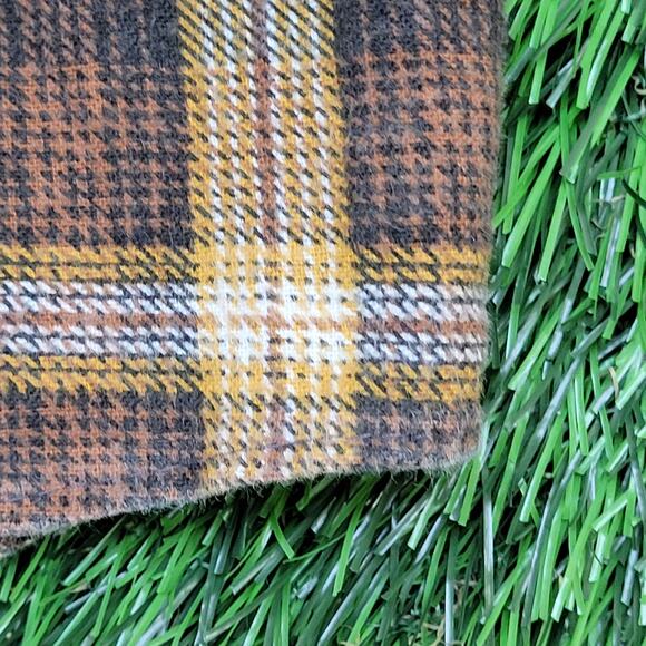 Vintage 90s Ozark-Trail Plaid Western Shirt M/L 22x28 Brown Rugged Cowboy - Picture 11 of 13